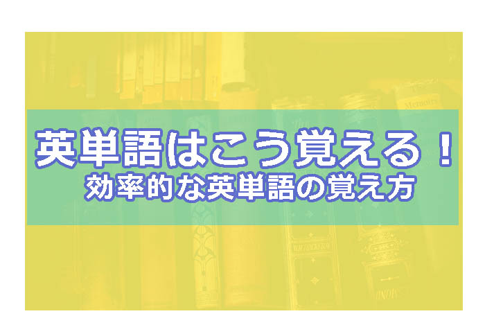 英単語の覚え方 中学生でも簡単 1年で語覚えた方法